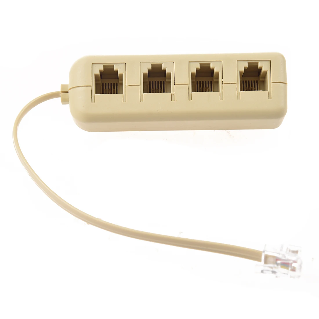 Adattatore Splitter modulare per linea telefonica a 4 vie da RJ11 6 p4c a 6 p4c Beige