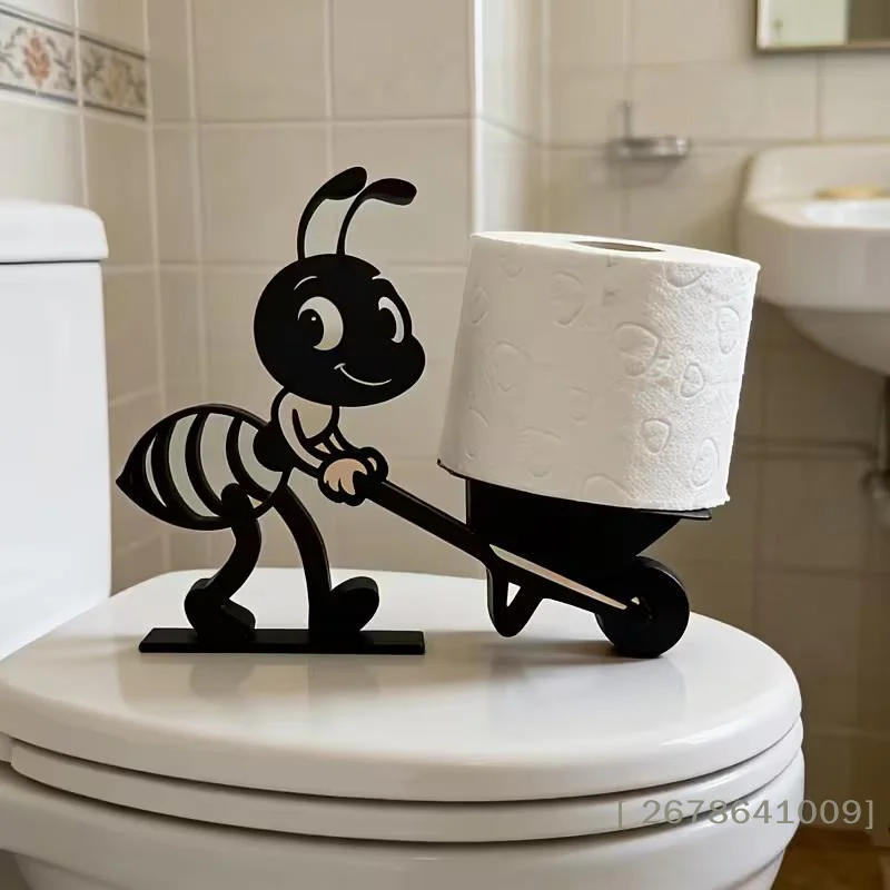 ⚑Cute Ant Shaped Toilet Paper Holder,Creative Cartoon Tissue Roll Stand for Bathroom view 6