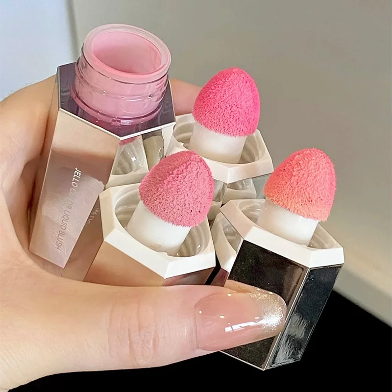Liquid Blusher Tanned Jello Color Powder Rendering Moisturizing Longlasting Beauty Expands Contracts Cheek Face Blush Makeup 5ml