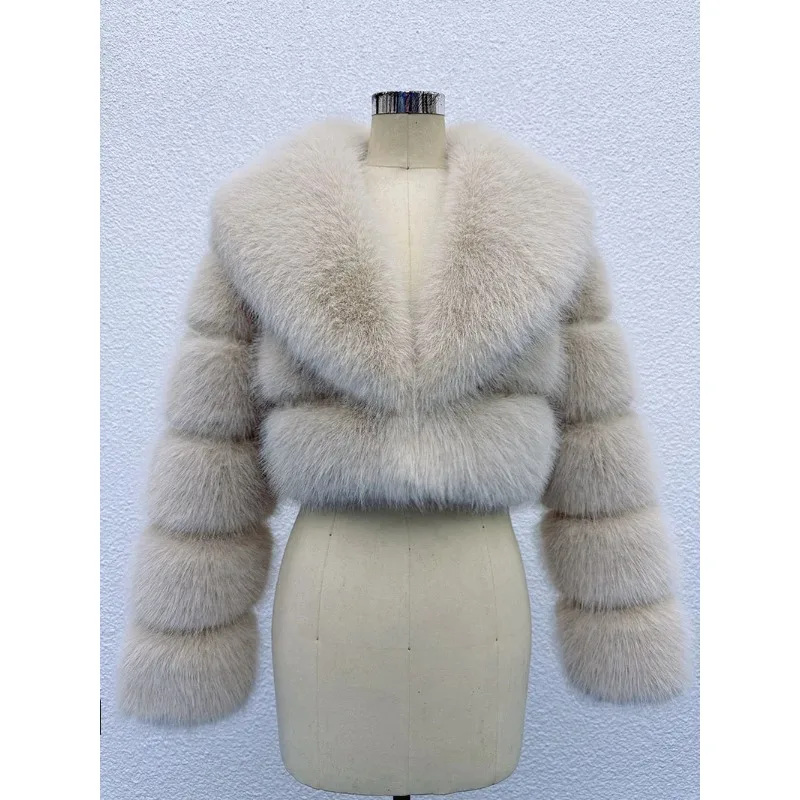 

Новая короткая куртка из искусственного меха, женская одежда, пушистая куртка из искусственного меха, зимнее женское пальто