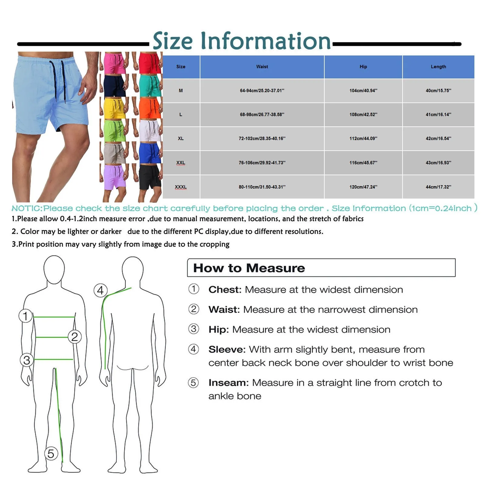 Herren Shorts Sommer lässig Classic Fit Kordel zug Strands horts mit Taschen Mode elastische Taille einfarbige gerade Shorts