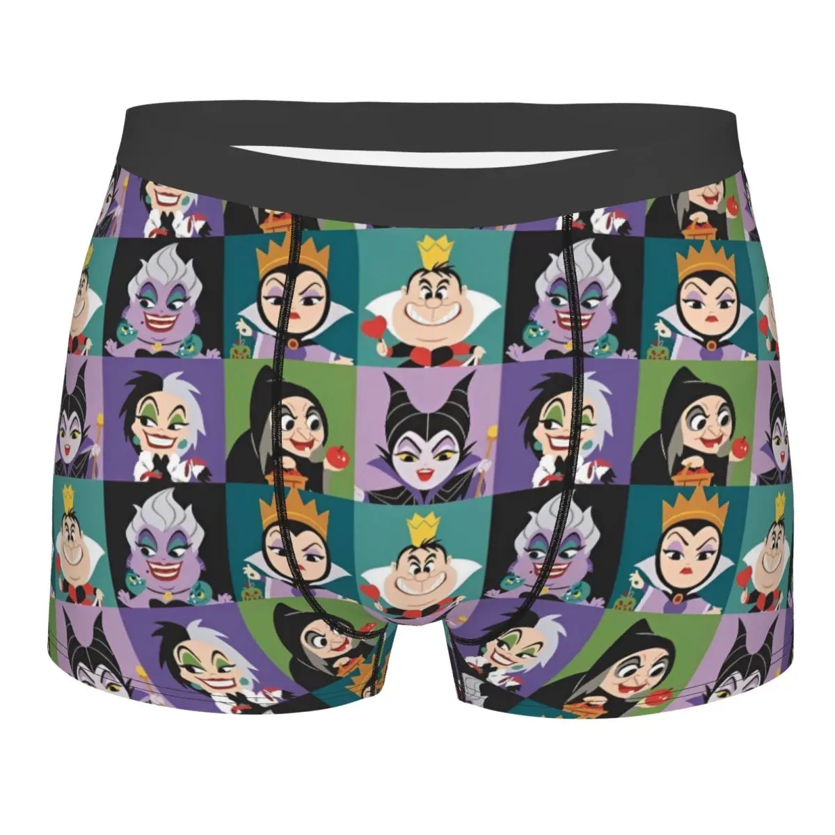 Custom Villains Cartoon Boxer Shorts Printing Quilt Underpants Maleficent The Evil Queen Cozy Boxer Pants Gift for Man New Gag