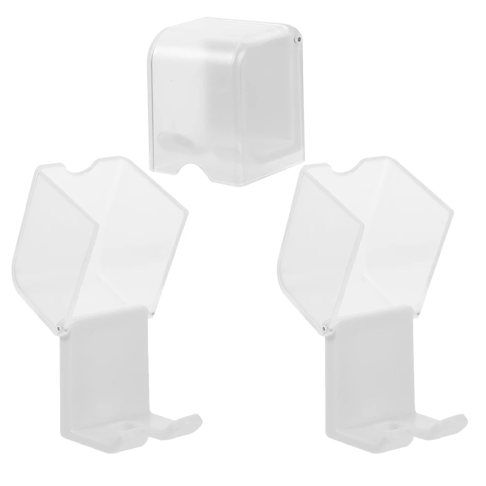 

3pcs Self Adhesive Toothbrush Holder Organizer ABS Bathroom Hanging Plastic Storage Solution Wall Mounted Toothbrush Cup
