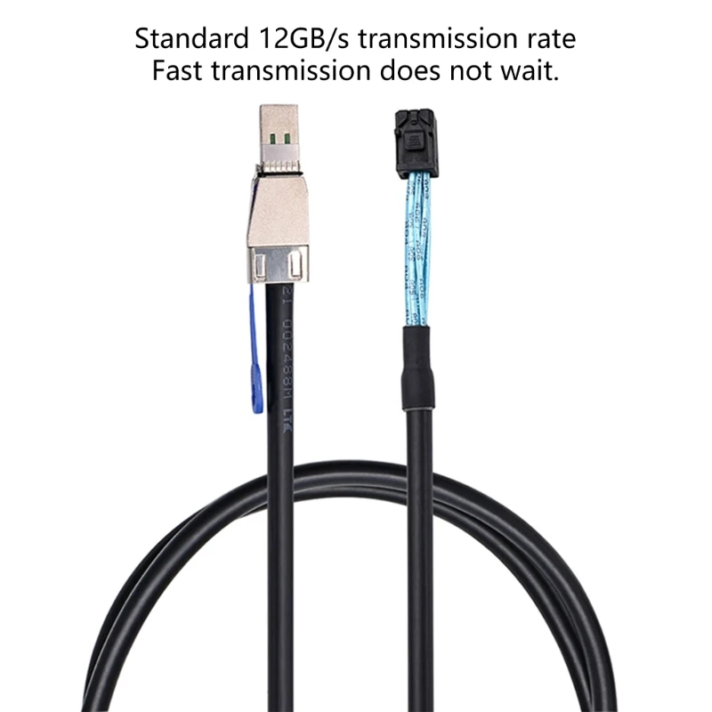 

SFF-8644 to SFF-8643 Cable External 36Pin 12Gbps SAS3.0 Cable for Raids Systems Transmission Cable Replacement for PC