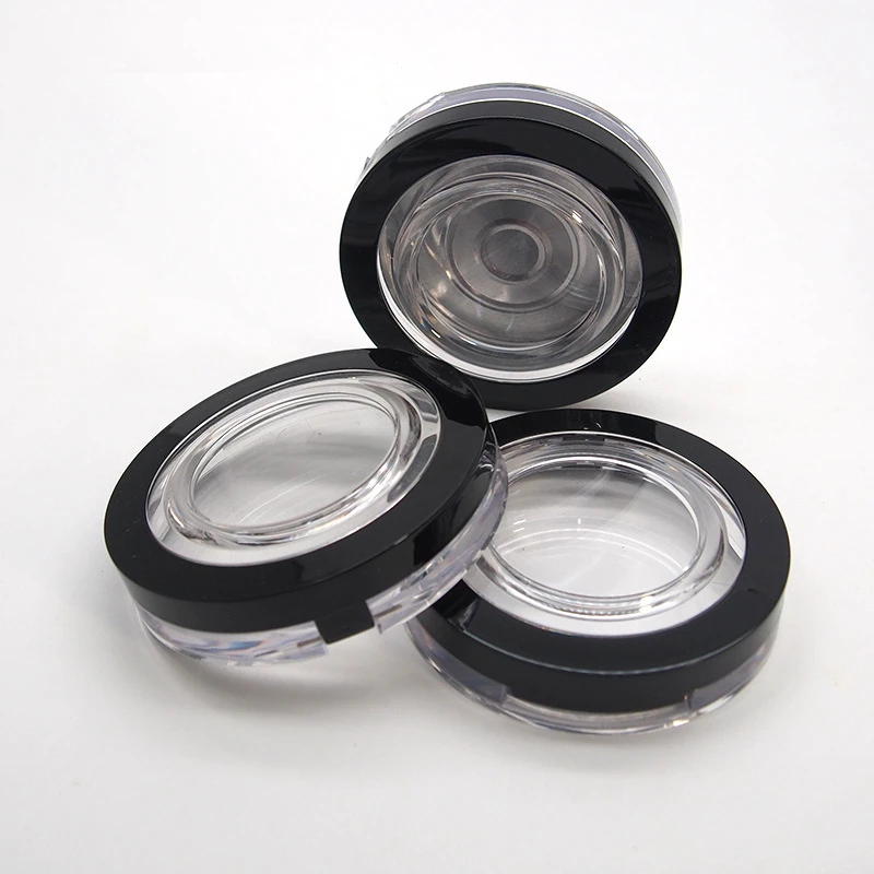 50pcs 60mm Plastic Empty Powder Case Box Face Powder Makeup Blusher Cosmetic Container  Wiith AL Pan