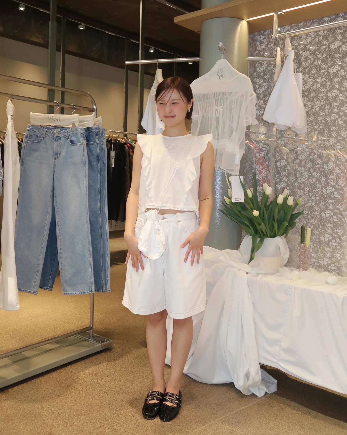 

Двусторонняя одежда с вышивкой ell Fly Sve irt ort Sweet Sle, женский топ из смеси полиэстера китайского бренда Faion