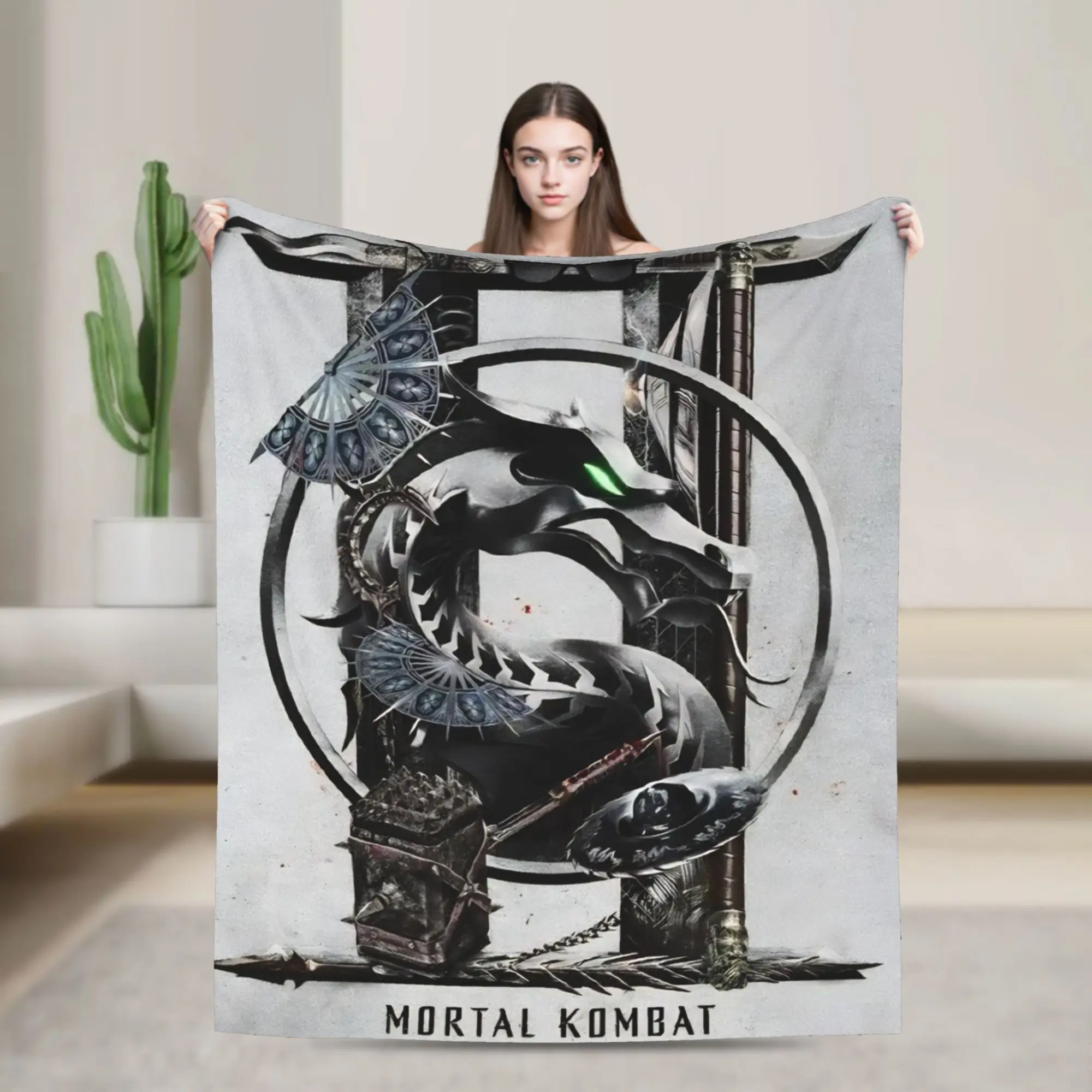 Mortal Kombat II Moive 2026 Throw Blanket for Couch  Fuzzy Soft Plush Blanket 50x60 Inches Multiple Sizes Bedspread All Seasons