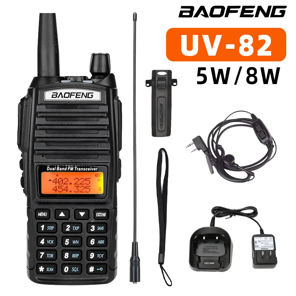 1 قطعة الأكثر مبيعا UV82 5/8 واط Telsiz BAOFENG ثنائي النطاق لاسلكي UV-82 طويلة المدى اسلكية تخاطب