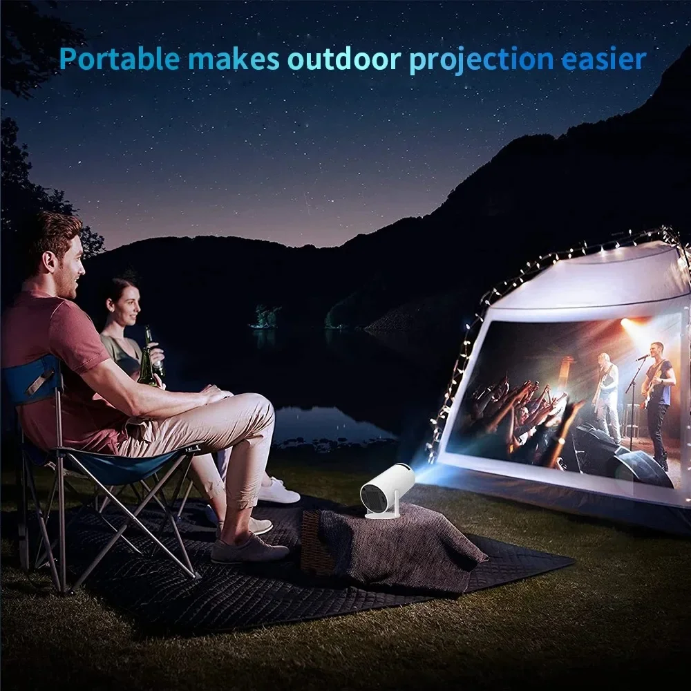 2024 NEW Projector 4K Android 11 HY300 Dual Wifi6 260ANSI Allwinner H713 BT5.0 1080P 1280*720P Cinema Outdoor portable Projetor