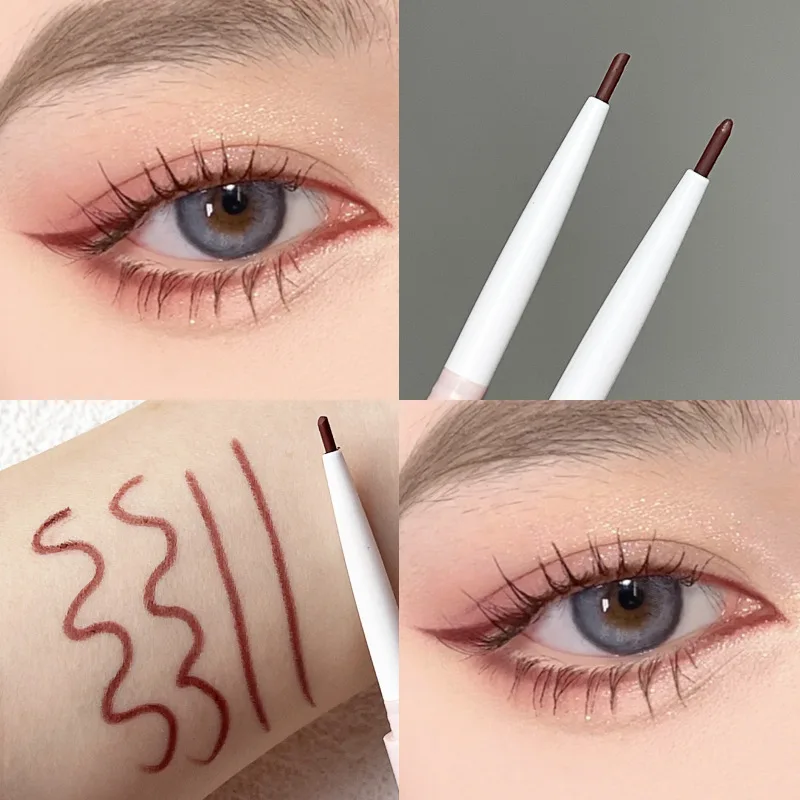 Eyeliner Pen Long Lasting No Smudging Quick Drying Brown Lying Silkworm Pencil Liquid Eye Shadow Beauty Makeup Cosmetics Tool