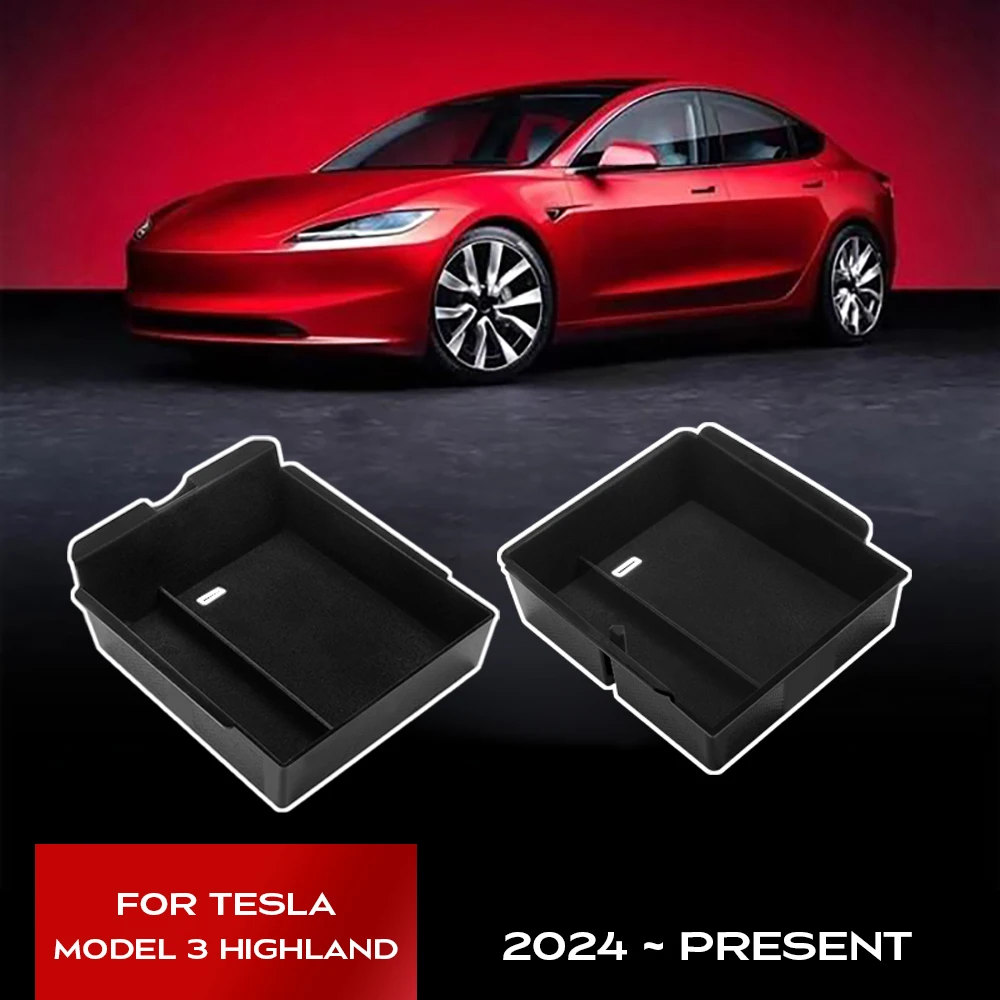 for Tesla Model 3 Highland 2024 2025 Console Armrest Storage Organizer Interior Storage Box Organizer Interior  Accessorie