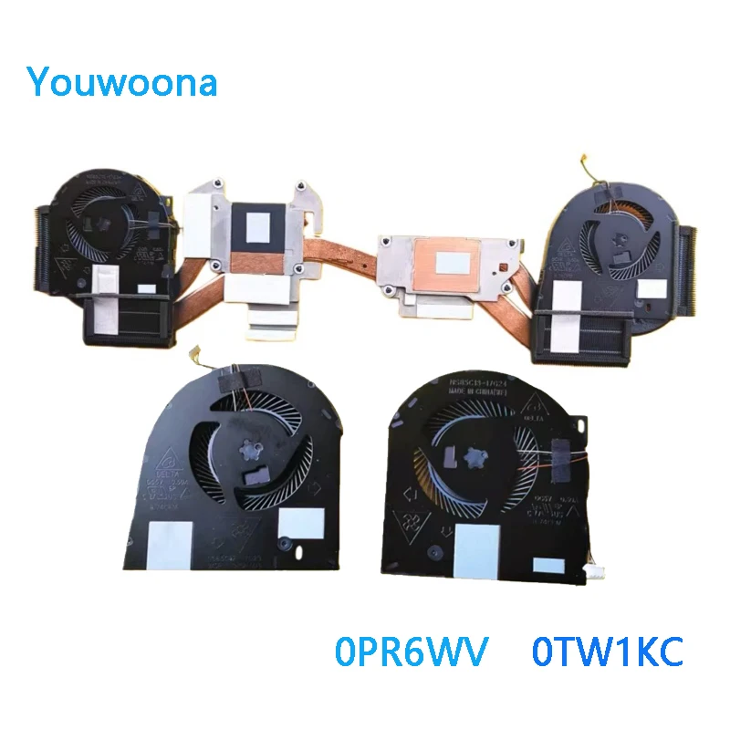 

Новый оригинальный охлаждающий вентилятор для ноутбука, процессора и графического процессора с радиатором для DELL Precision 7530 7540 M7530 M7540 NV-128 0TW1KC NV-192 0PR6WV