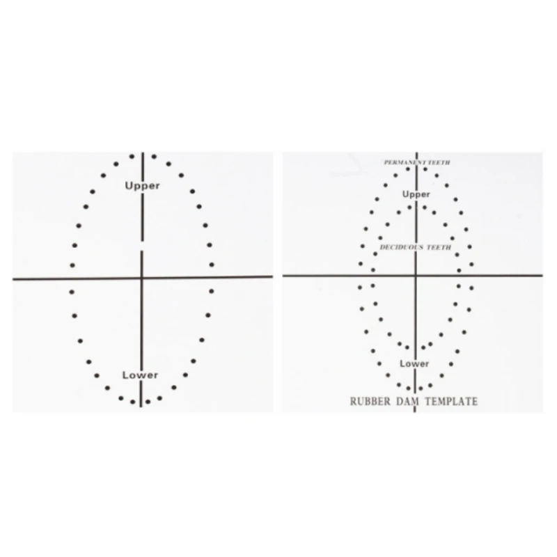 1Pcs Dental Rubber Dam Punch Hole Positioning Board Plastic Barrier Template With Scale for for Accurate Hole Placement