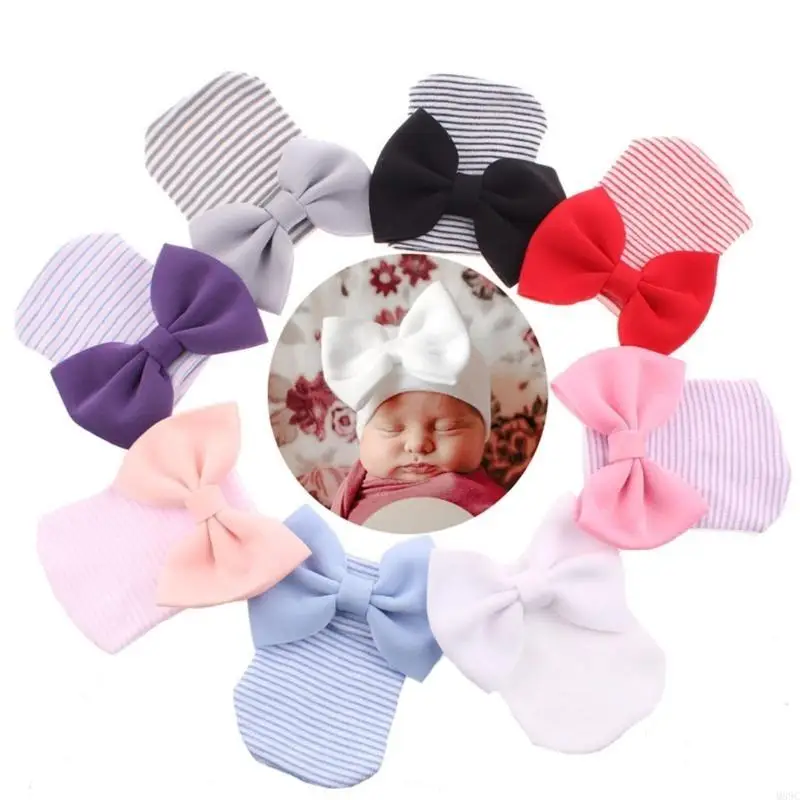 

M89C Bowknot Baby Hap Hat Wind -Cronats Match Bonnt Hospital Caps.