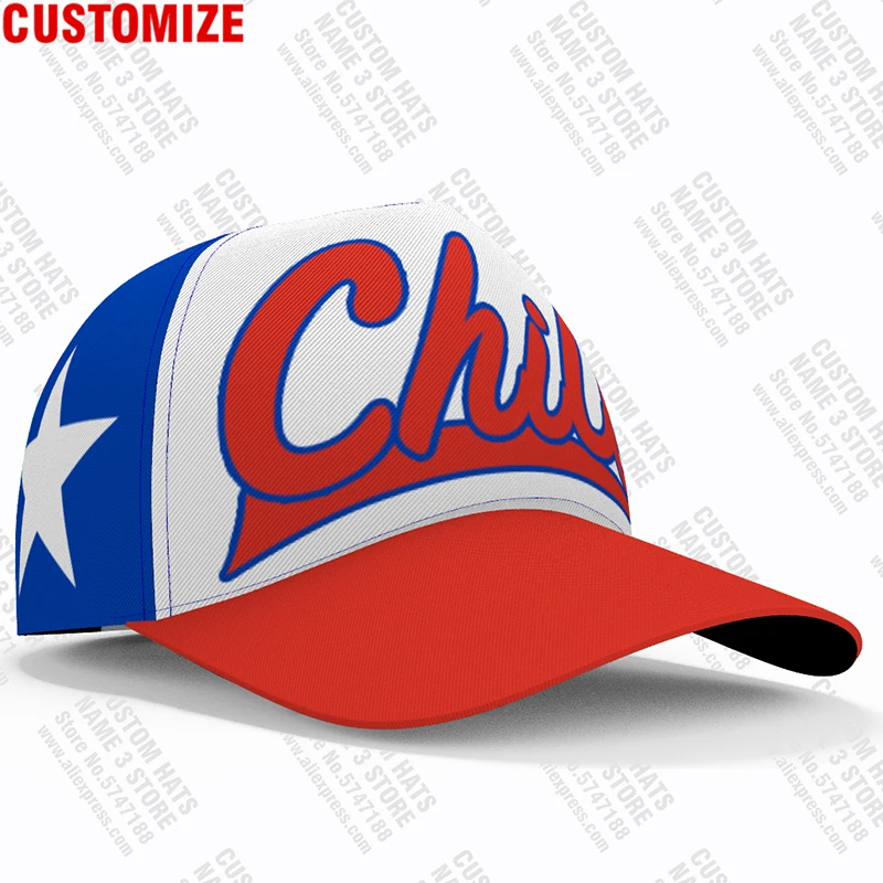 Chile Baseball Caps Custom Made Name Number Team Logo Cl Hat Chl Republic Travel Spanish Nation De Chilean Flag Photo Headgear