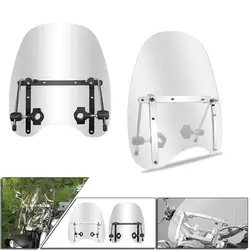 Motorcycle Windshield Transparent Motorbike Deflector Windscreen Scooter Wind Screen Front Flyscreen Wind Fairing with Mount