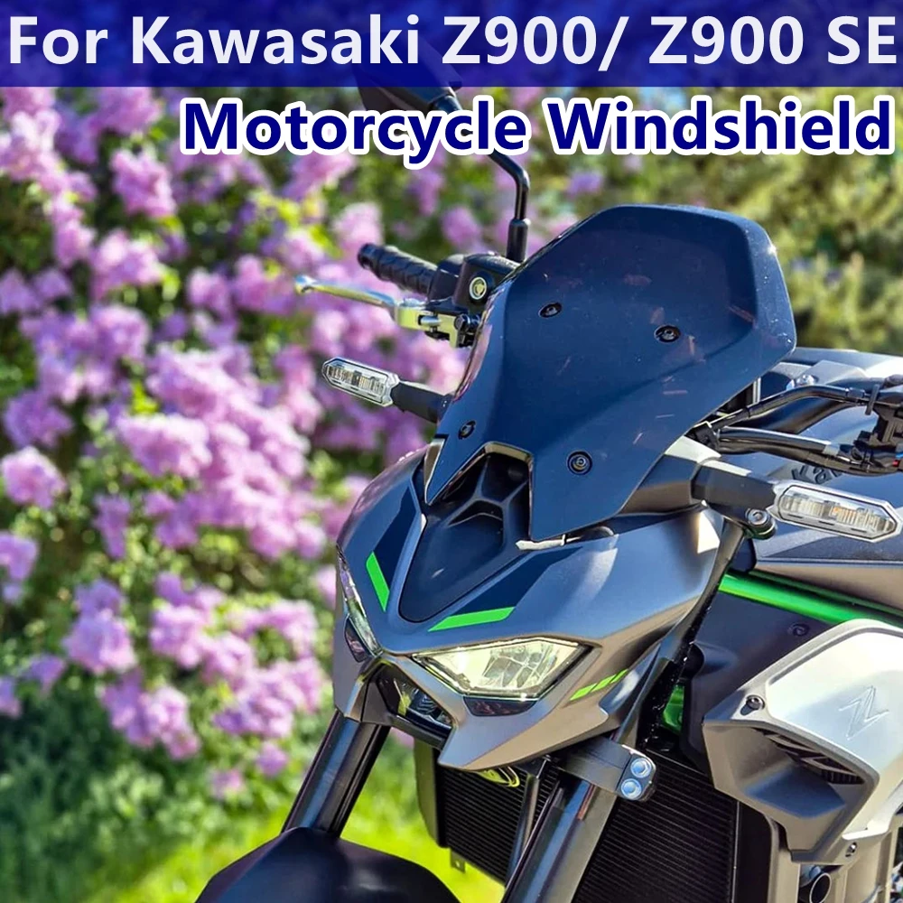 

For Kawasaki Z900 Z 900 SE ABS 2025 Large Tall Windshield Windscreen Double Bubble Front Wind Deflector Motorcycle Accessories