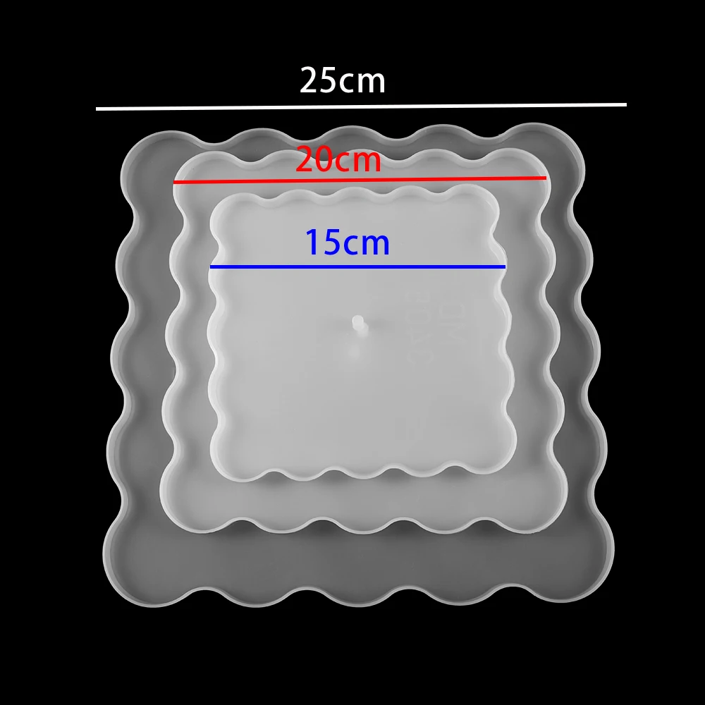 Three-layer Fruit Plate Tea Plate Silicone Molds Cup Pad Epoxy Resin Casting Mould for DIY Epoxy Resin Home Table Decoration