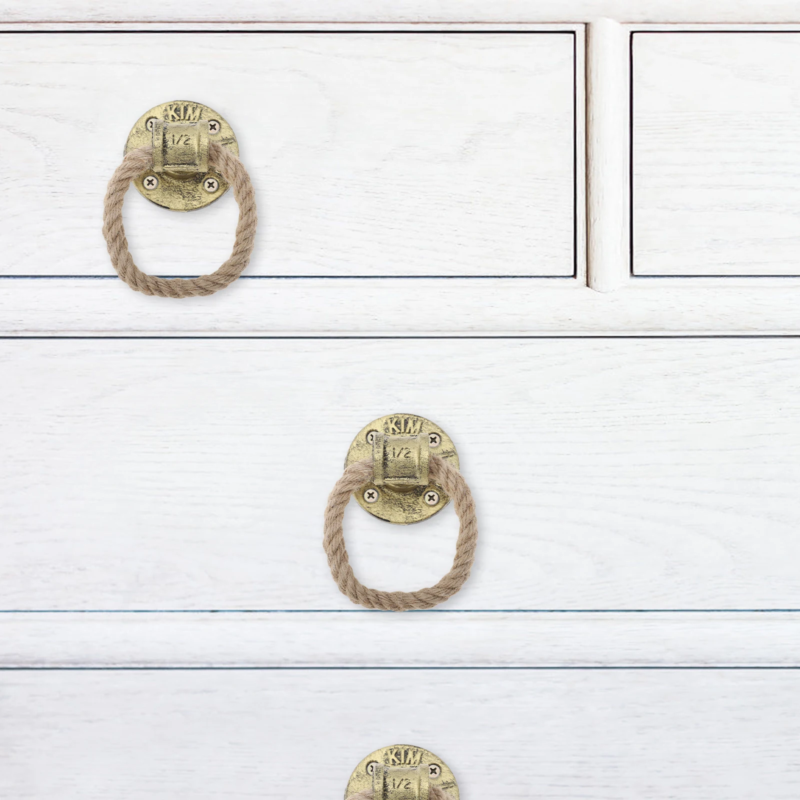 

Rustic Hemp Rope H Pull Black Ring Knob Vintage Iron Cabinet Door Wardrobe Drawer Dresser Hardware Furniture Accessory
