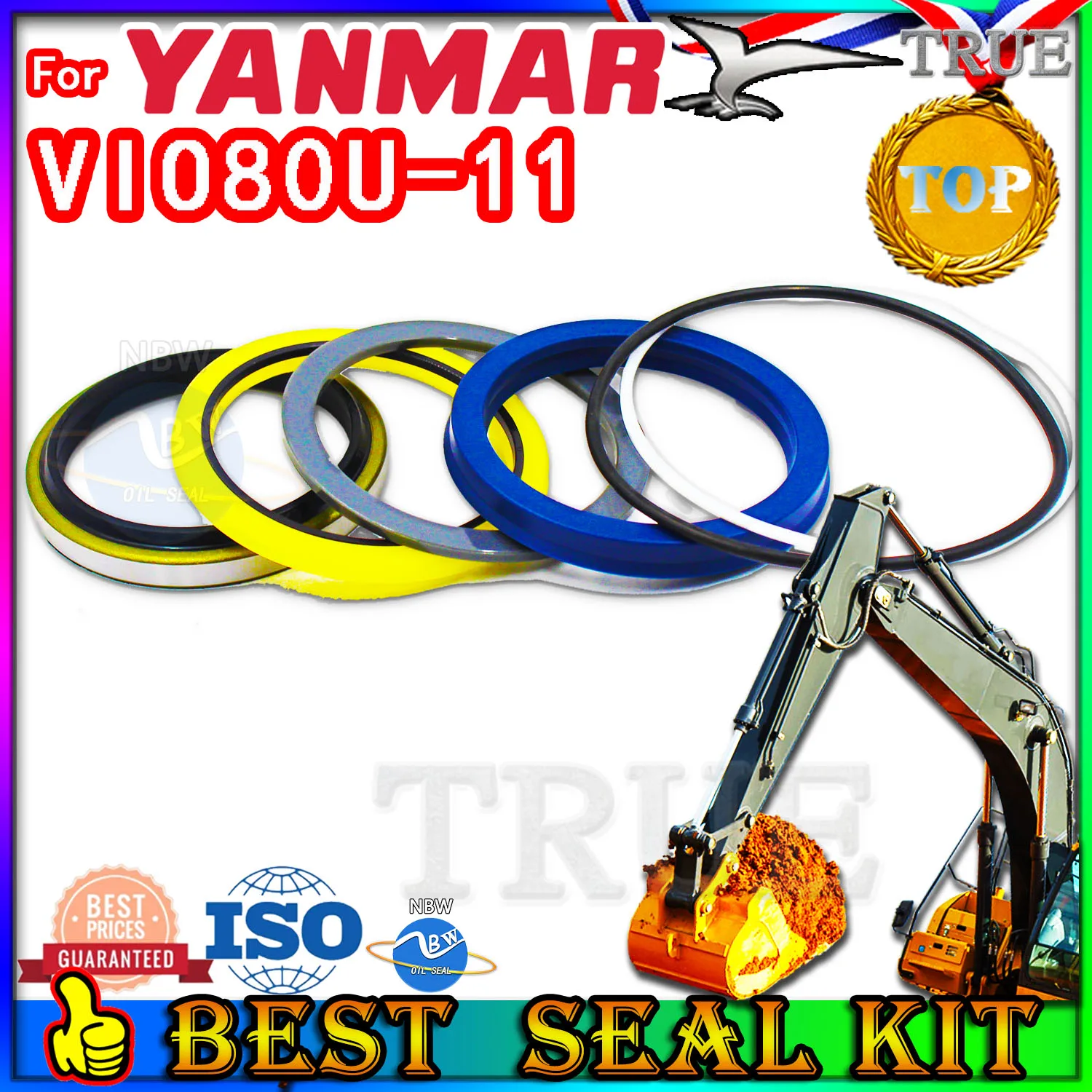 

For Yanmar VIO80U-11 Oil Seal Repair Kit Boom Arm Bucket Excavator Hydraulic Cylinder VIO80U 11 gearbox Mojing Fluoro rubber