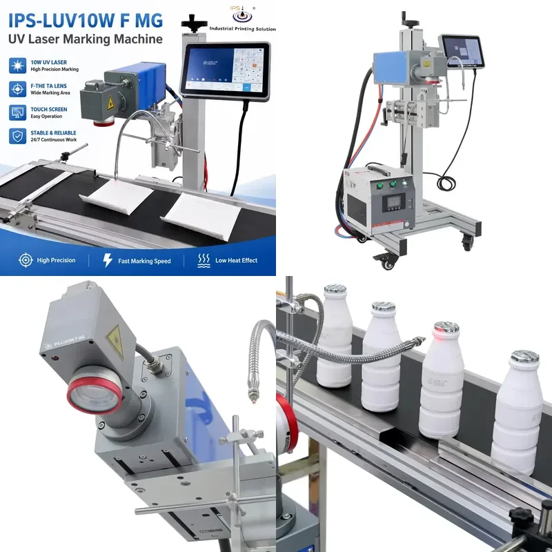 HCY Galvo 10 Watt Uv Marking Machine Plastic Film IPS-LUV10W F MG Expire Date on
