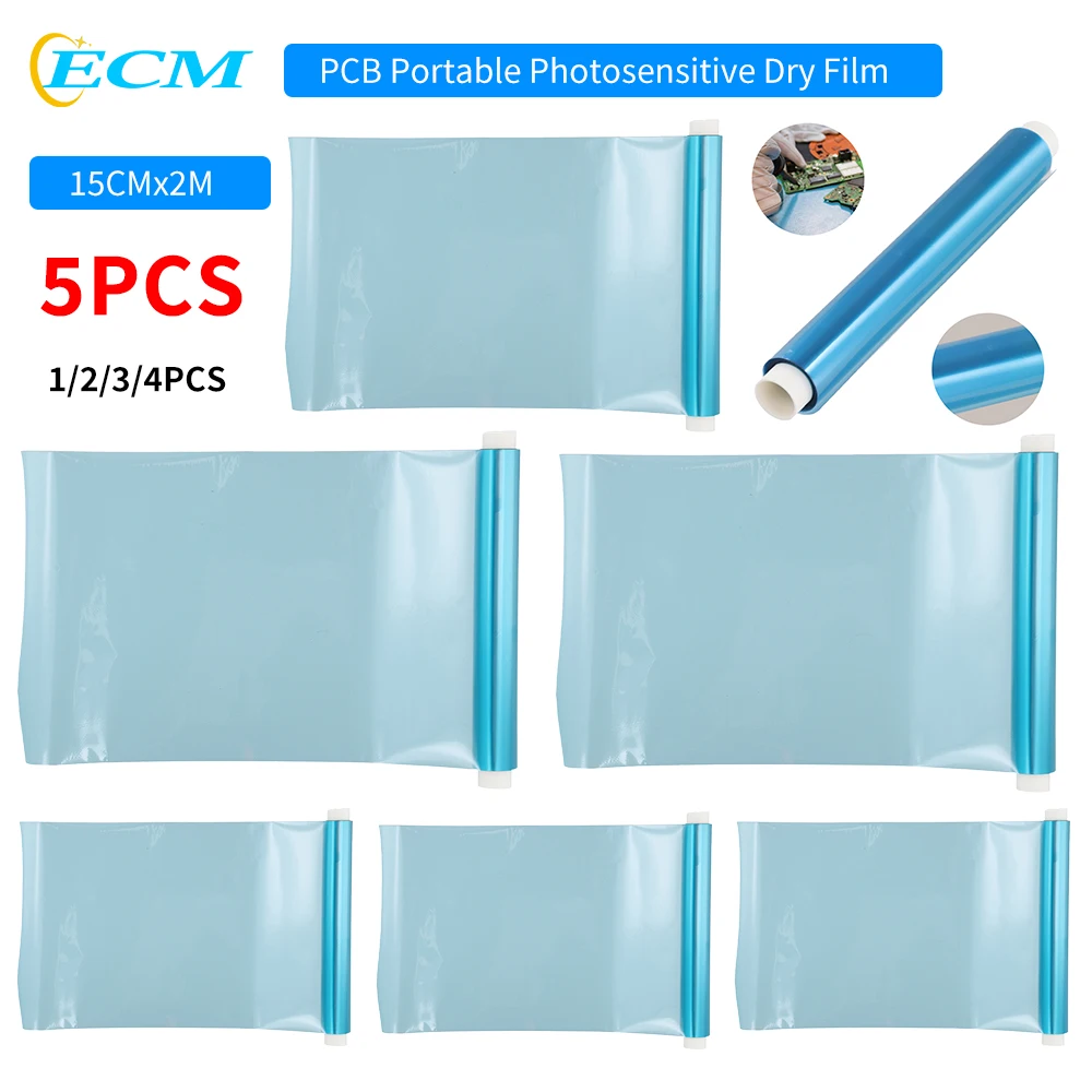 15CMx2M PCB Portable Photosensitive Dry Film 1M PCB Photosensitive Dry Film for Circuit Photoresist Sheets Etching Process