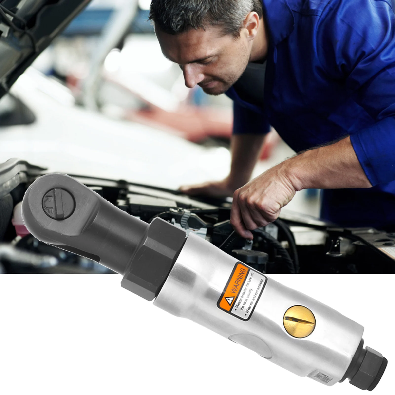 Air Ratchet Wrench Pneumatic Ratchet Wrench Pneumatic Ratchet Wrench Straight Shank Mini Air Ratchets 1/4in Threaded Connector
