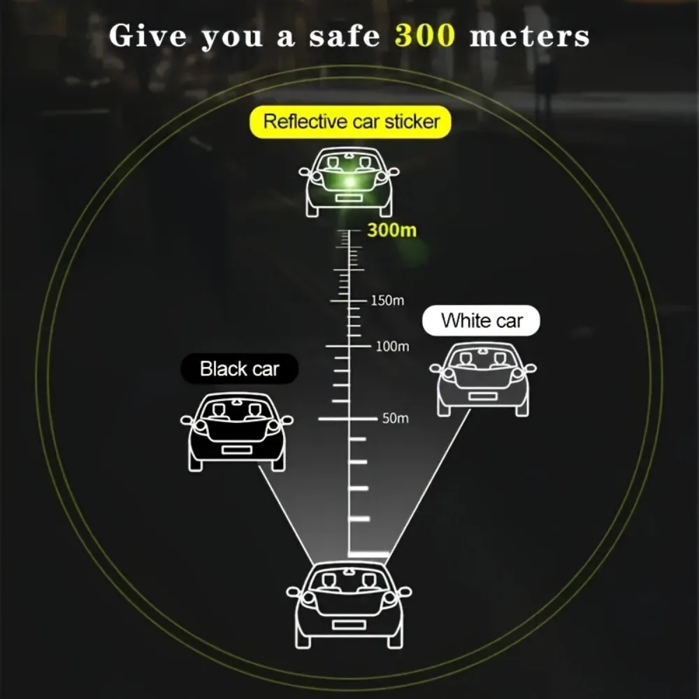 1PC XO Reflective Safety Warning Signs Car Stickers Waterproof  Auto Trunk Bumper Window Body Vinyl Decals Vehicle Decoration