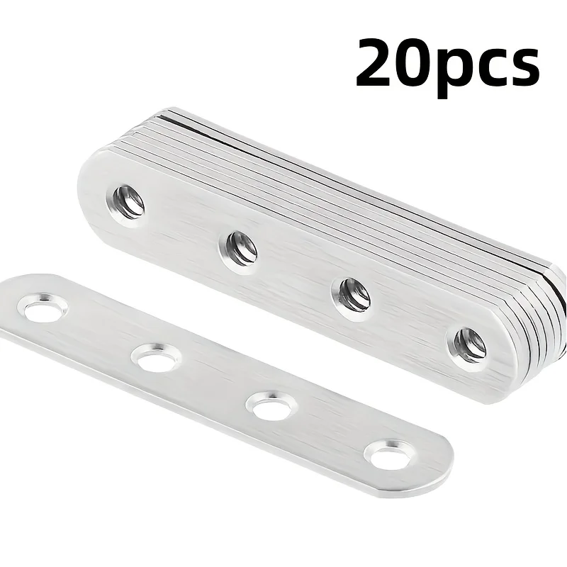 20pcs steel 78mm bracket angle pieces, DIY woodworking workbench furniture chair fixing metal brackets, home accessories