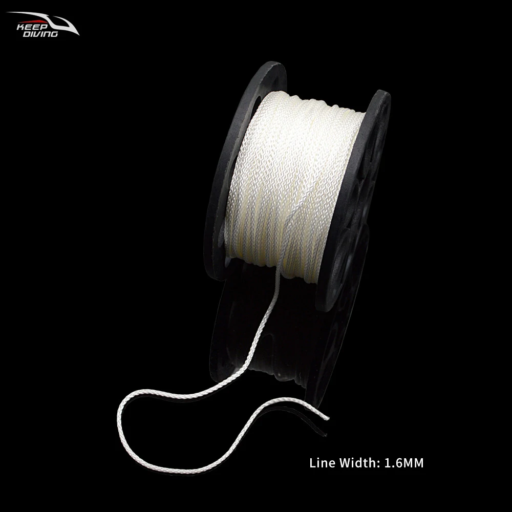 1 PCS 30M/50M Scuba Diving Reinforced Nylon Spool Finger Reel With Stainless Steel Double Ended Hook SMB Diver Below Equipment