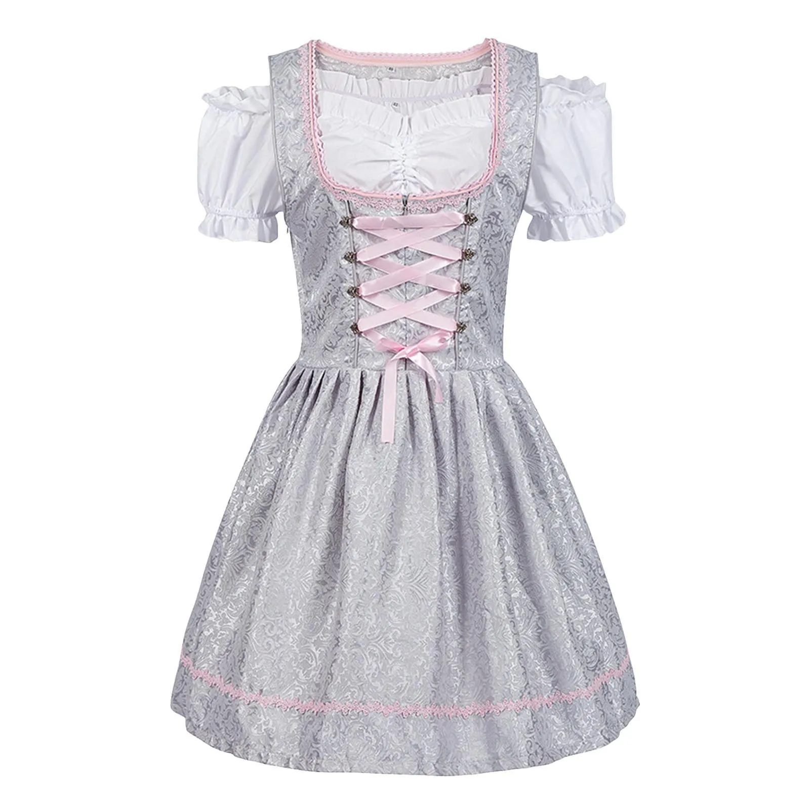 Bavarian Traditional Beer Festival Oktoberfest Cosplay Costume Dress Drindl Germany Dress Maid Halloween Women Stage Dresses