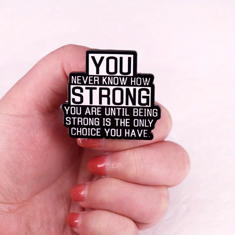 Men's You Are Very Strong Brooch Fun Humorous Metal Badge Backpack