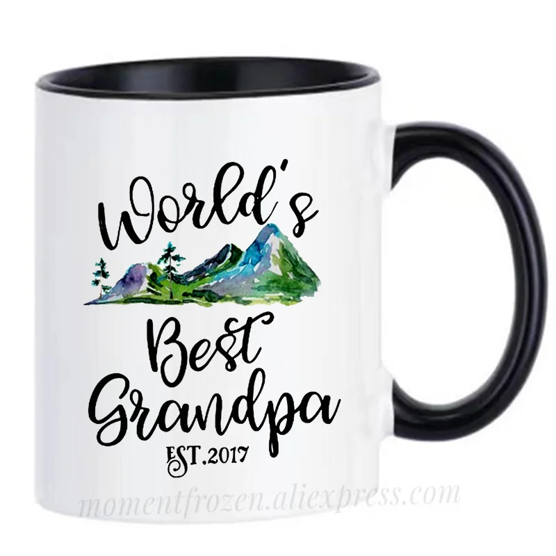 

Personalized Year Grandfather Gifts Papa Grandpa Mugs Tea Milk Coffee Mugen Grandparents Cups Drinkware Tableware Coffeeware