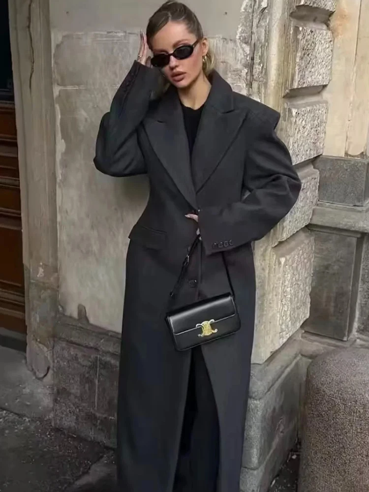 

Женское зимнее новое двустороннее шерстяное длинное пальто 2025, длинное меховое теплое утепленное пальто с лацканами с обеих сторон, женская верхняя одежда, топ