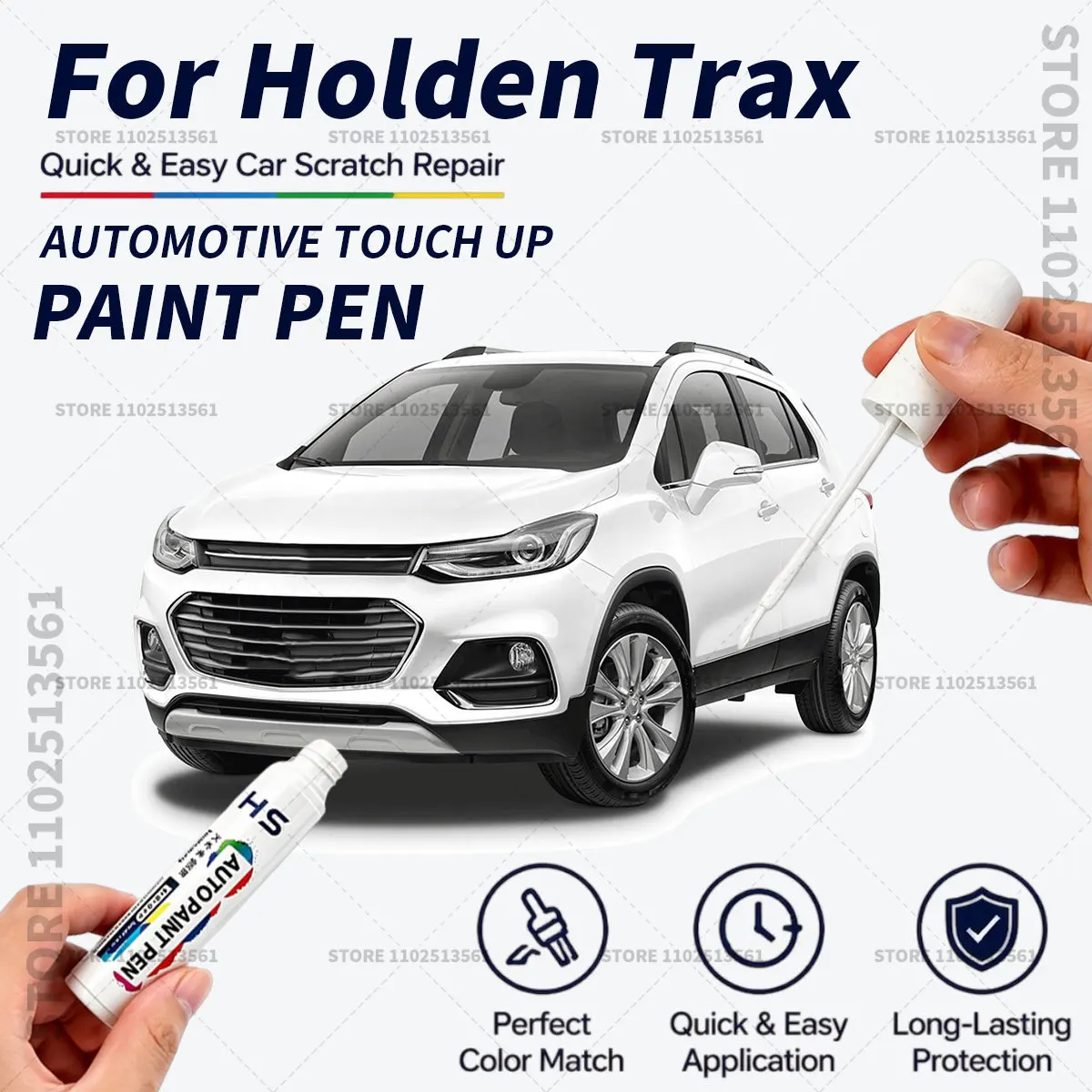 For Holden Trax White Black Blue Quick Dry Car Touch Up Paint Pen Auto Scratch Repair Brush for Paint Chips Scratches and Scuffs