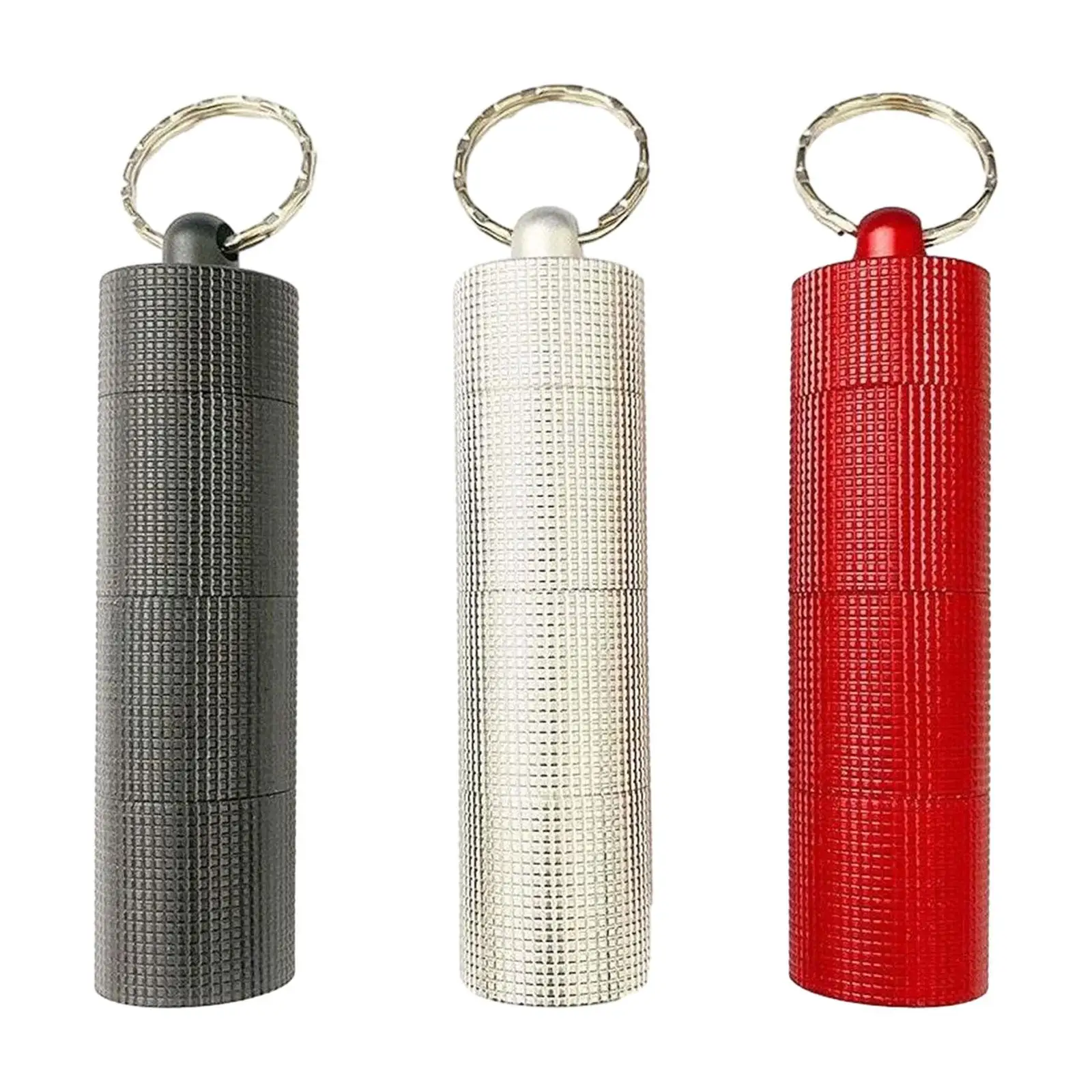 Keychain Medicine Case Pill Holder Box Storage Bottle Waterproof Capsule Seal Bottle Tablet Box for Outdoor Hiking Daily