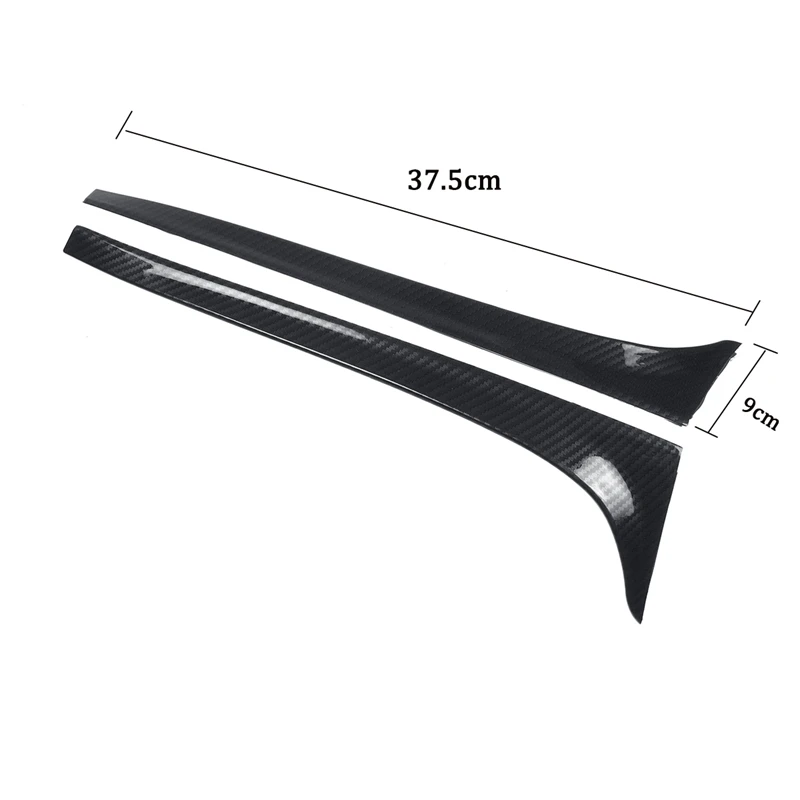 2x Gloss Black Carbon Fibe Rear Window Side Spoiler Wing For GOLF 7 MK7 GTD R 2014-2018 Car-styling Auto Rear Window Mirror Tail