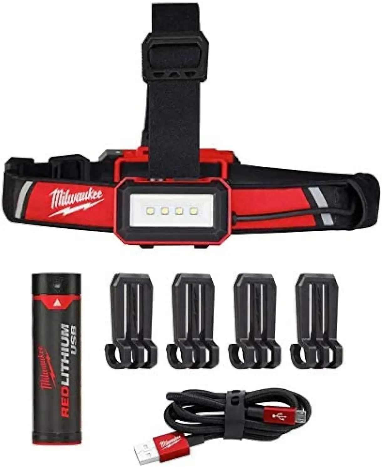 

600 Lumens USB Rechargeable Hard Hat Headlamp with 4 Modes and Long Battery Life