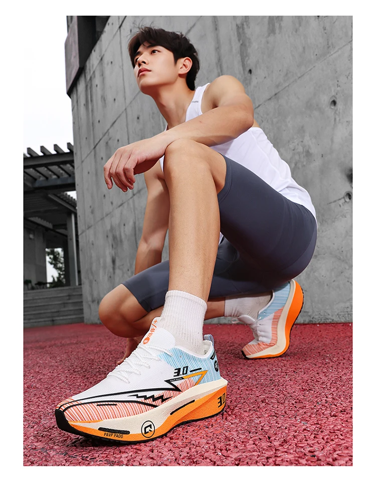 Herren-Laufschuhe mit Carbonplatte, speziell für Marathonläufe, atmungsaktive, leichte Sportschuhe, bequeme Damen-Sneaker. – Detail 26