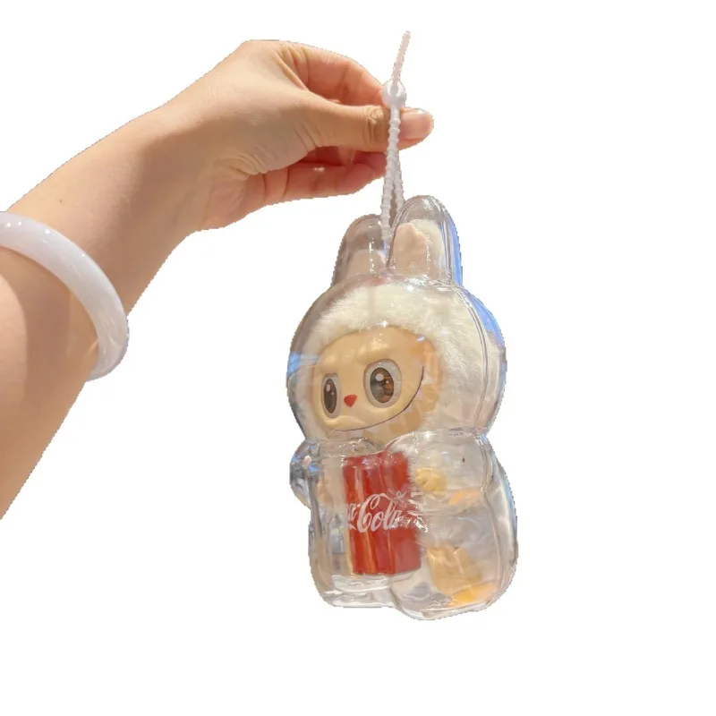 LABUBU  Cola Happiness Factor Transparent Protective Case High-quality Doll Protective Case  Bag Hanging Accessory for Going Out