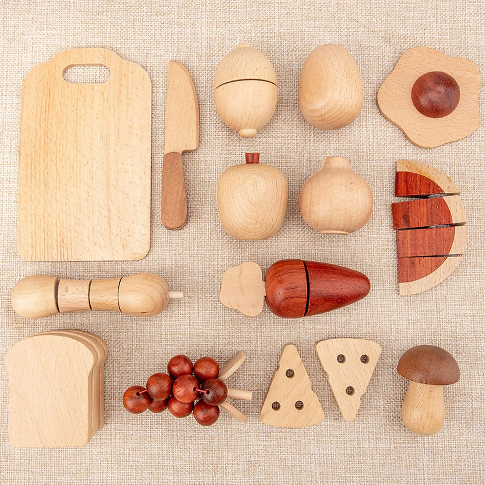 

Kitchen Playset Wooden Play Kitchen Toys Simulation Educational Toy Cutting Fruit Vegetables Set for Children Gift Handcraft