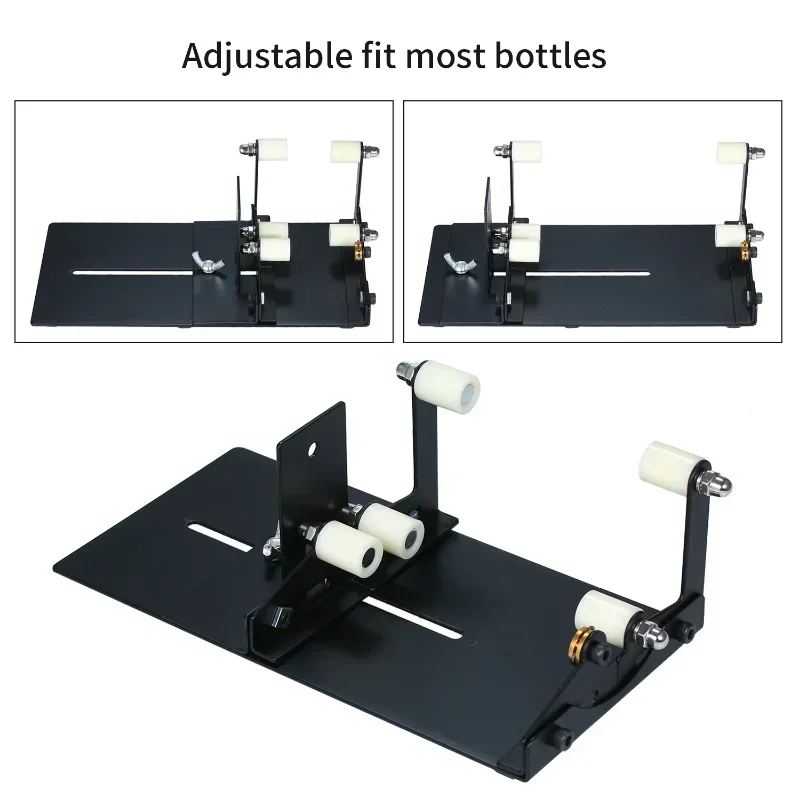 Bottle Cutter Glass Bottle Square/Round Wine Beer Glass Sculptures Cutter for DIY Glass Cutting Machine Metal Pad Bottle Holder