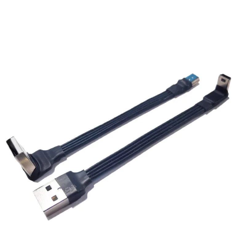 شقة لينة الكوع البسيطة USB شحن البيانات خط صعودا وهبوطا اليسار واليمين T ميناء USB سيارة MP3 كابل بيانات عالمي 5 سنتيمتر 10 سنتيمتر 15 سنتيمتر