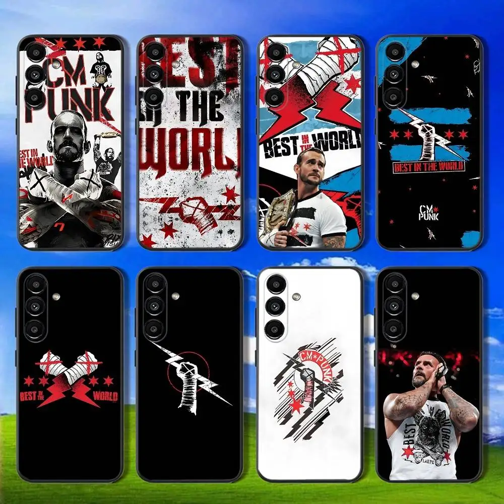 

Wrestler CM P-Punk Phone Case For Samsung Galaxy A13,A21s,A22,A31,A32,A52,A53,A71,A80,Soft Black Shell