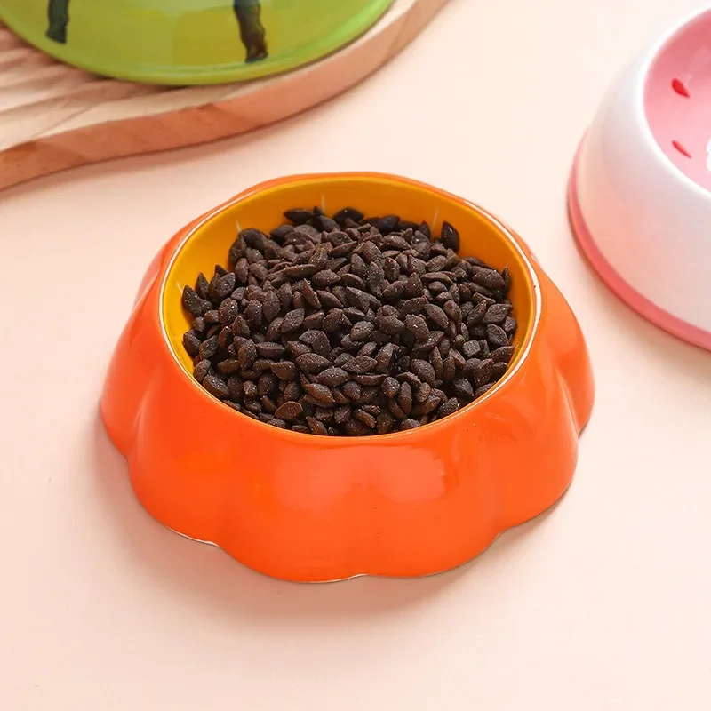 4 cute designs pet ceramics bowl watermelon strawberry shape cat food bowl small dog colorful water suppliers