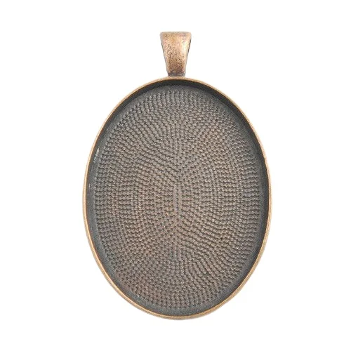 

20pcs 30*40 MM Oval Cameo Cabochon Base Setting Pendants,Antique Copper Plated