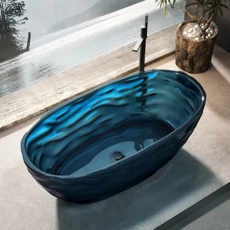 Artificial stone resin Color crystal Internet celebrity bathtub Hotel bath tub