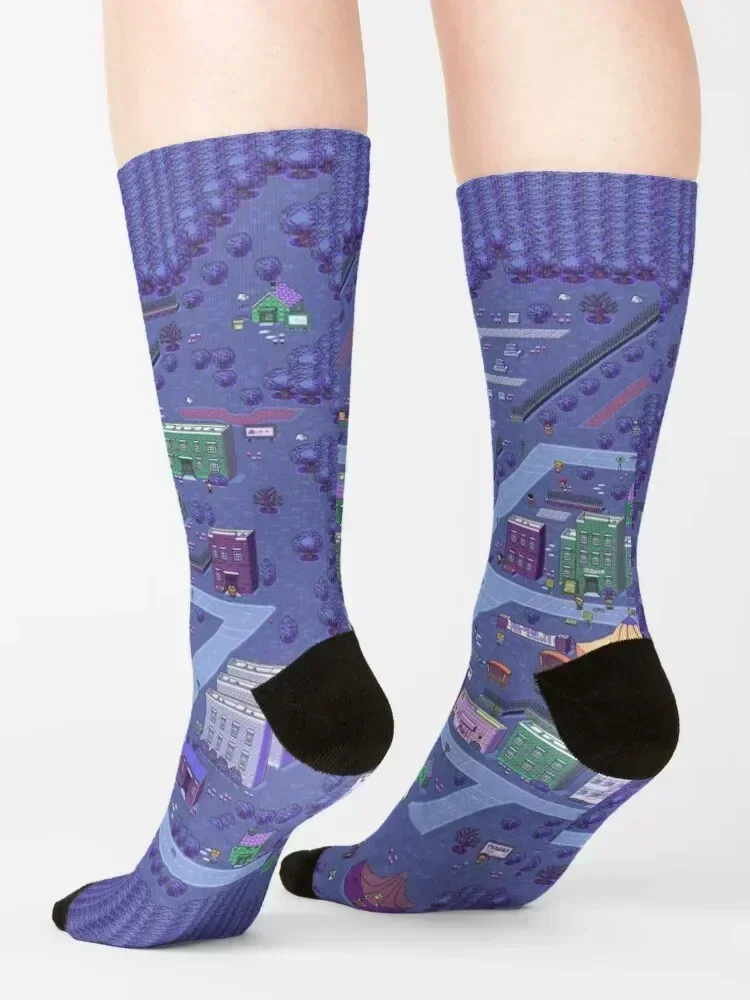 Earthbound Threed Map Socks warm winter winter thermal moving stockings Stockings Socks For Men Women's