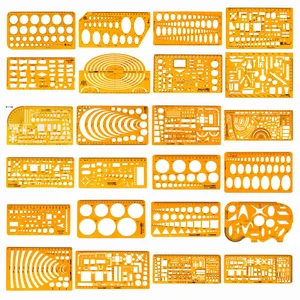 Circular oval ruler durable K Resin drawing design furniture architect template drafting ruler template measuring ruler