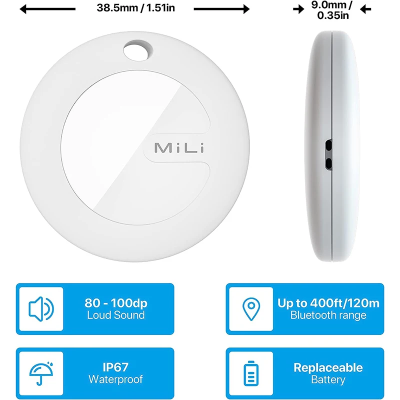 Youpin mitag Key Finder Item Finders,MFi Certified Bluetooth GPS Locator Tracker dispositivo Anti-perdita funziona con Apple Find Pet